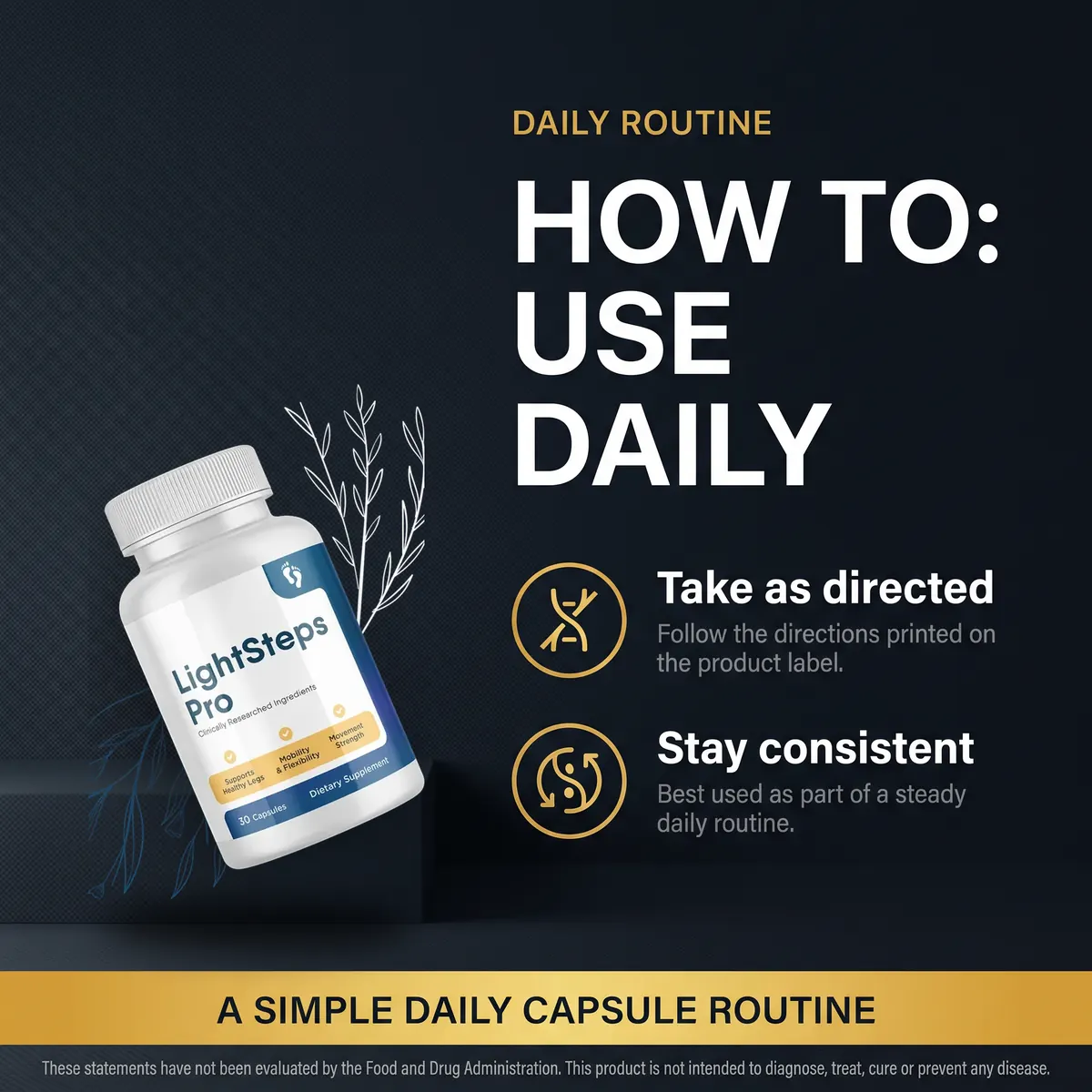 How to use LightSteps Pro daily: take as directed and stay consistent